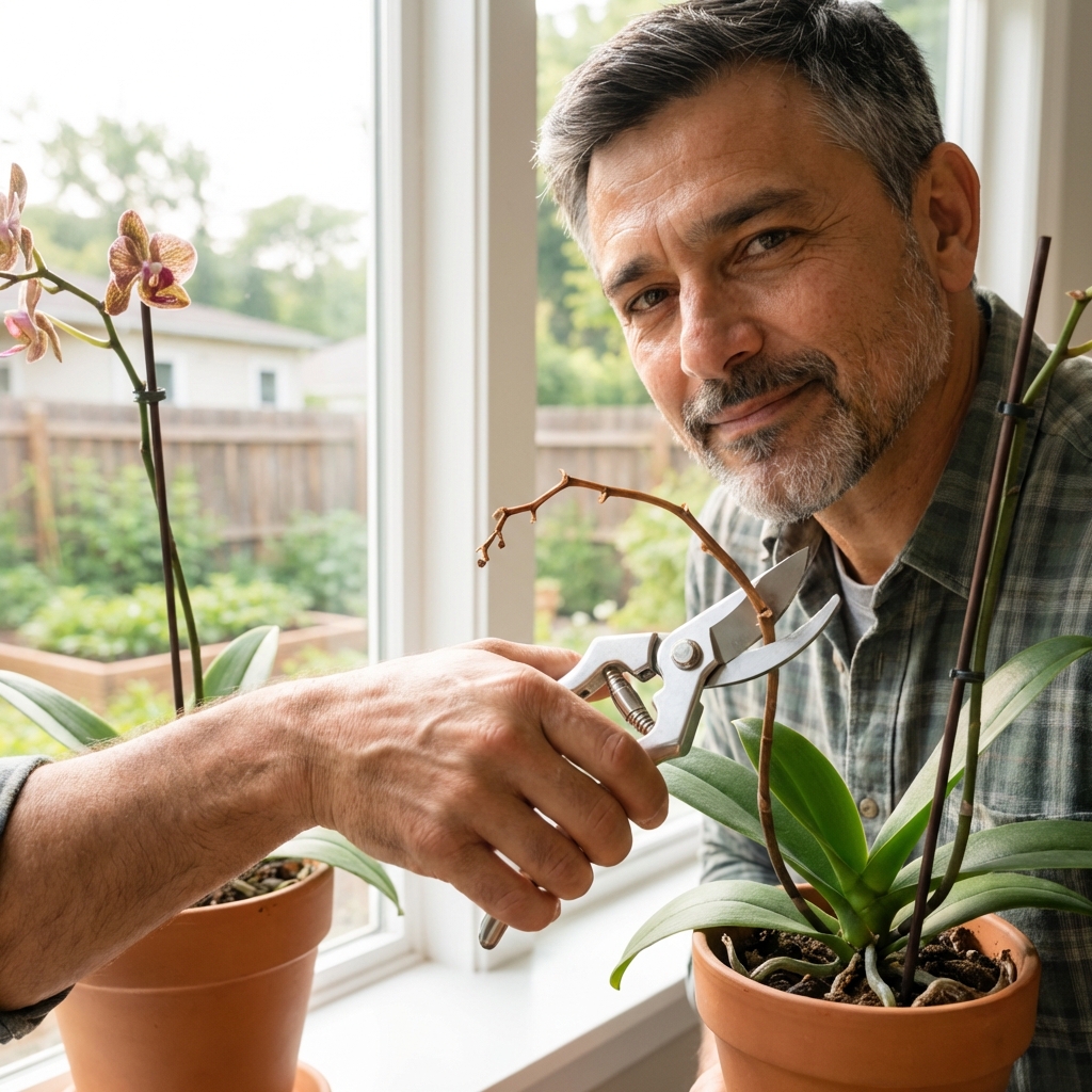 Pruning Orchids: Identification and Control