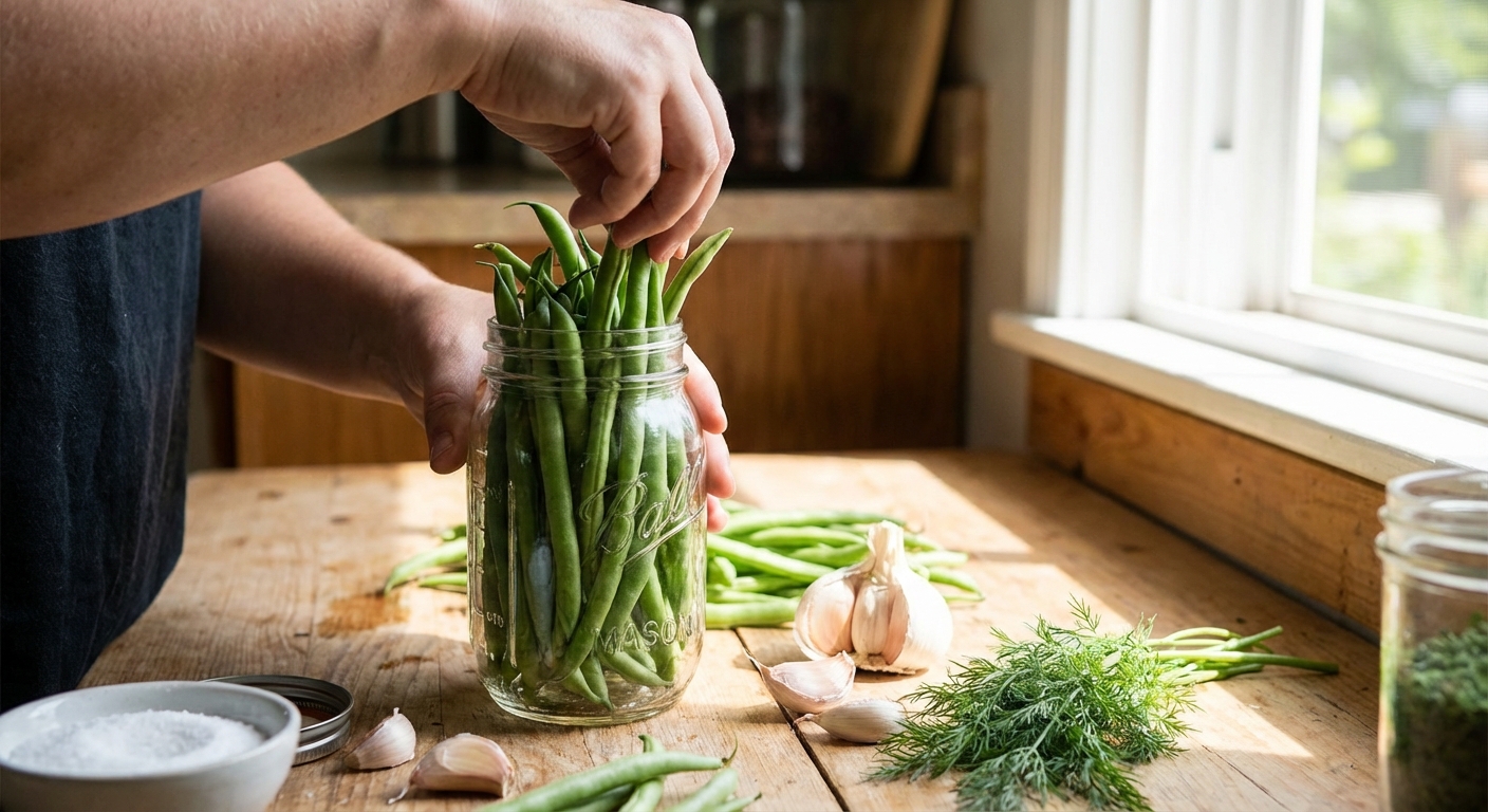 How To Pickle Green Beans (Crisp Dilly Beans at Home)